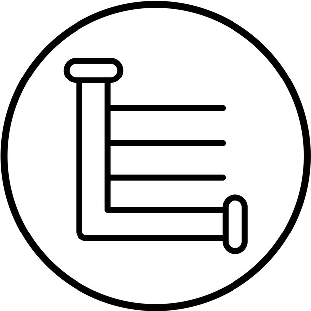 Diseño vectorial del estilo del icono de la estantería de la tubería