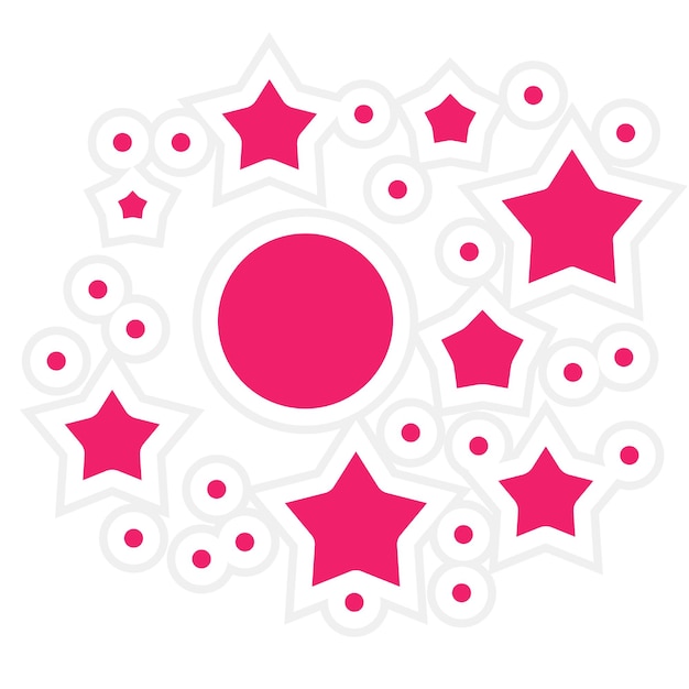 Diseño vectorial Estilo del icono de la estrella brillante