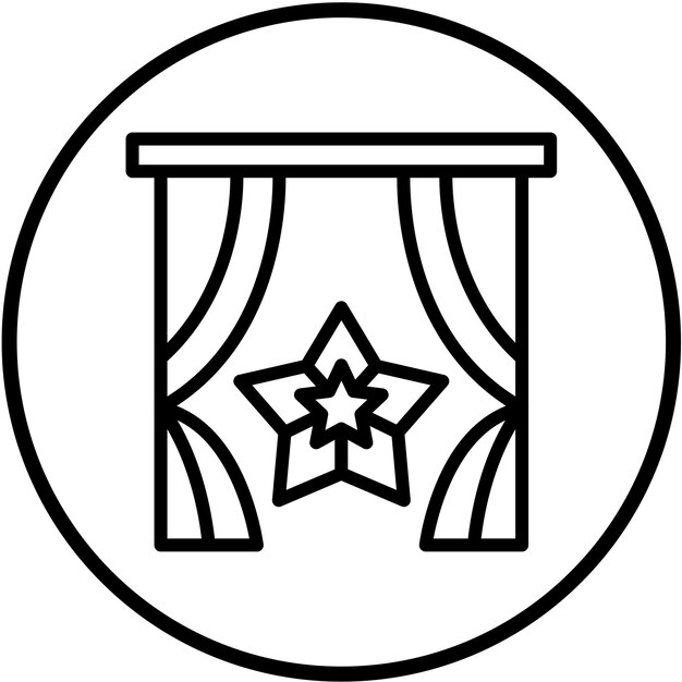 Diseño vectorial Estilo de icono de estrella festiva