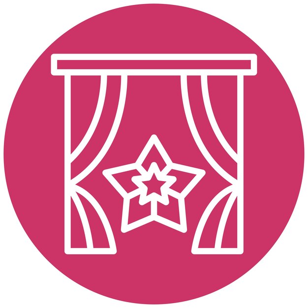 Diseño vectorial Estilo de icono de estrella festiva