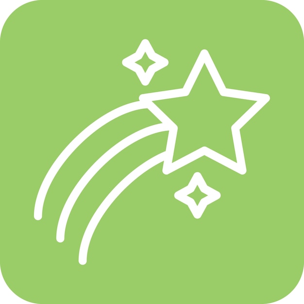 Diseño vectorial Estilo del icono de la estrella fugaz