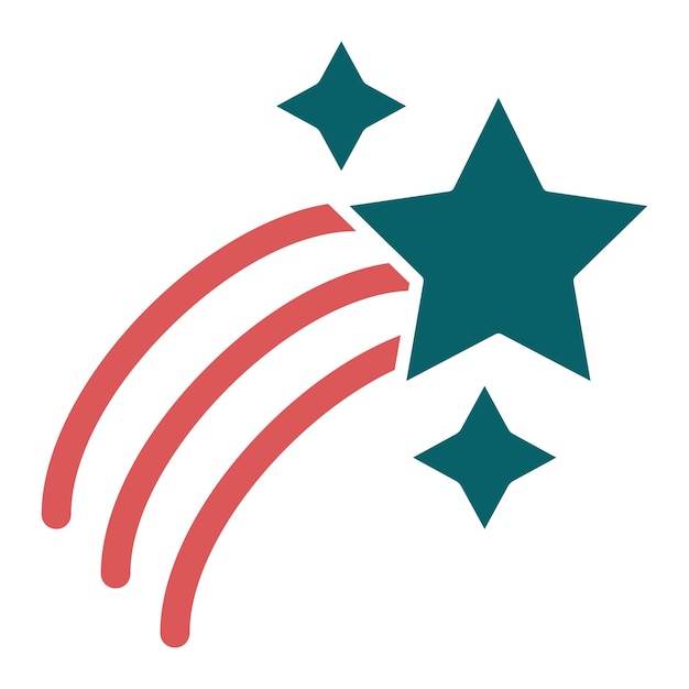 Diseño vectorial Estilo del icono de la estrella fugaz