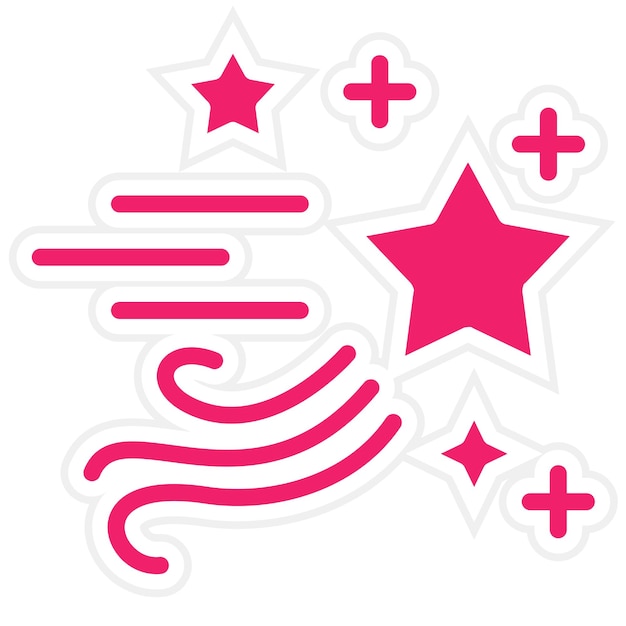 Diseño vectorial Estilo del icono de la estrella fugaz