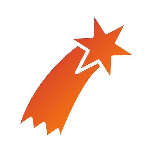 Diseño vectorial Estilo del icono de la estrella fugaz