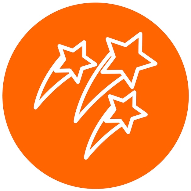 Diseño vectorial Estilo del icono de la estrella fugaz