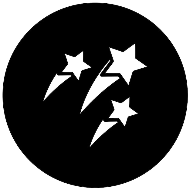 Diseño vectorial Estilo del icono de la estrella fugaz