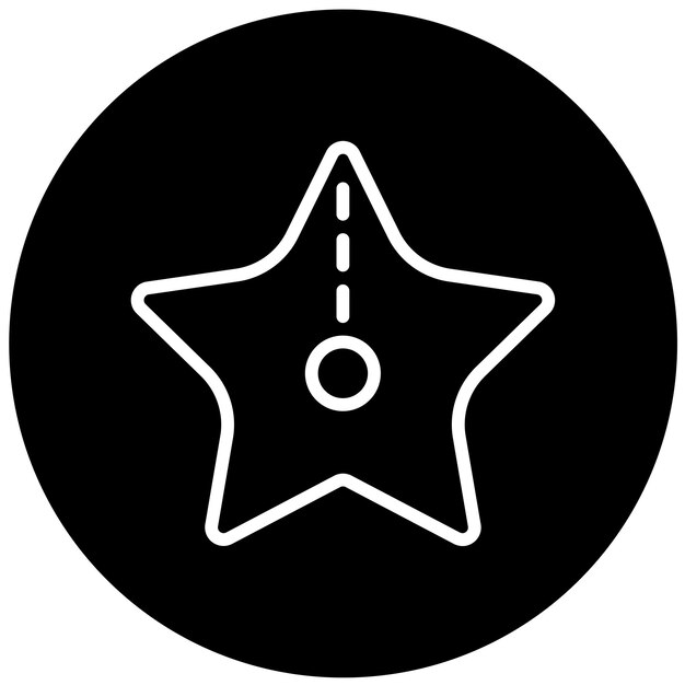 Diseño vectorial Estilo del icono de la estrella de mar