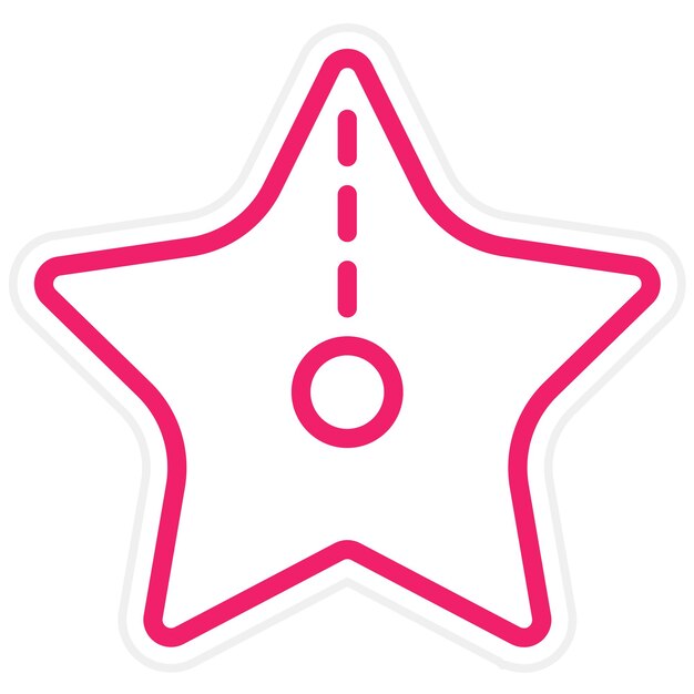Diseño vectorial Estilo del icono de la estrella de mar
