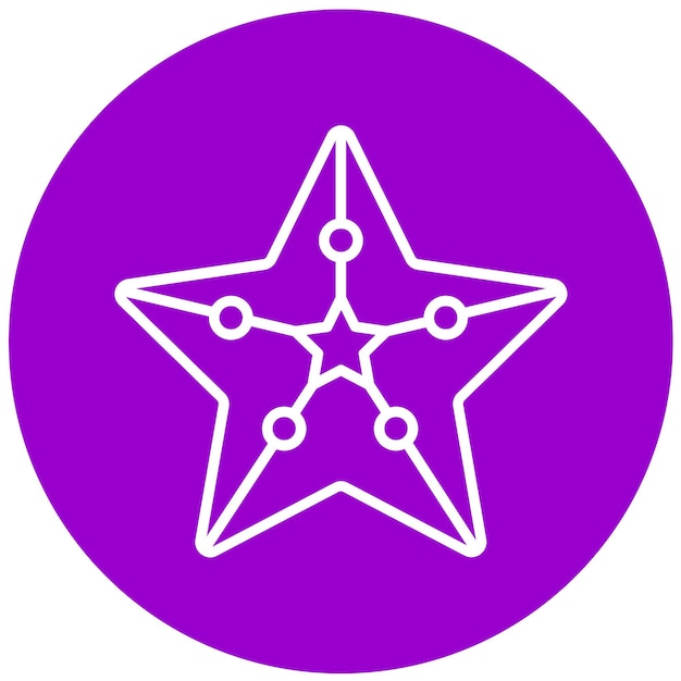 Diseño vectorial Estilo del icono de la estrella de mar