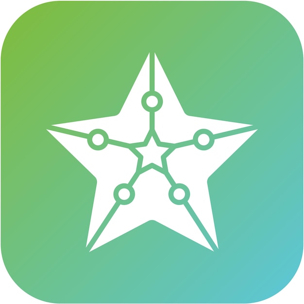 Diseño vectorial Estilo del icono de la estrella de mar