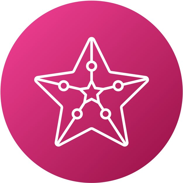 Diseño vectorial Estilo del icono de la estrella de mar