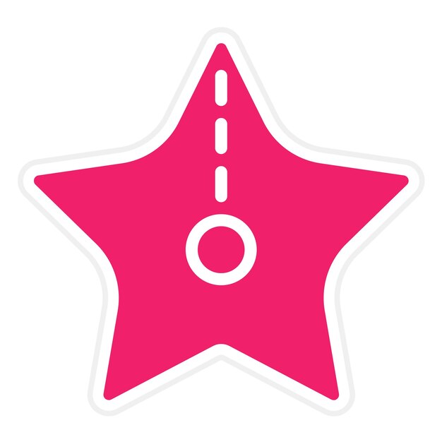 Diseño vectorial Estilo del icono de la estrella de mar