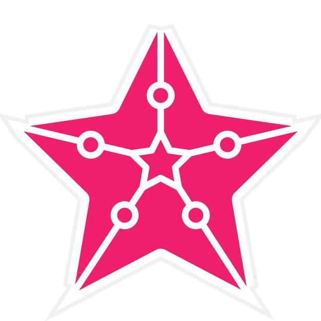 Diseño vectorial Estilo del icono de la estrella de mar