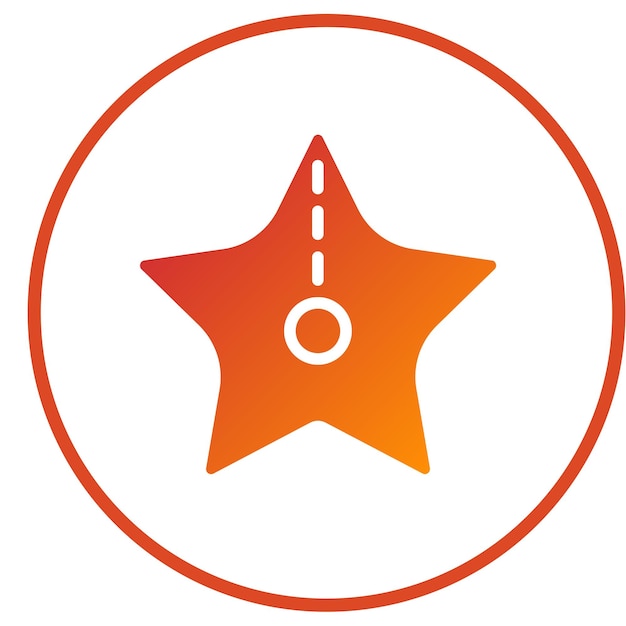Diseño vectorial Estilo del icono de la estrella de mar