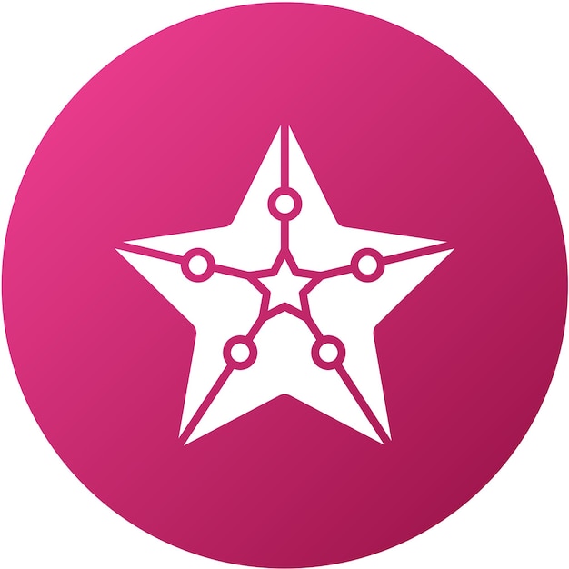 Diseño vectorial Estilo del icono de la estrella de mar