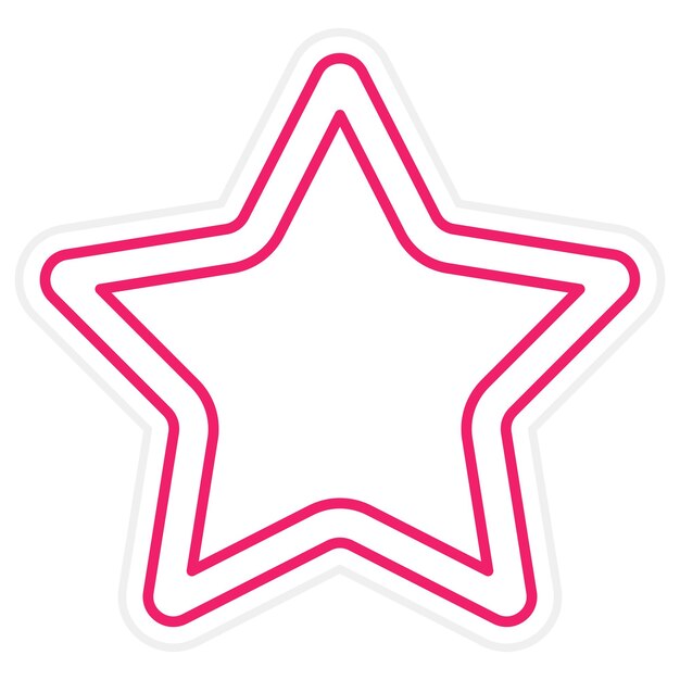 Diseño vectorial Estilo del icono de la estrella
