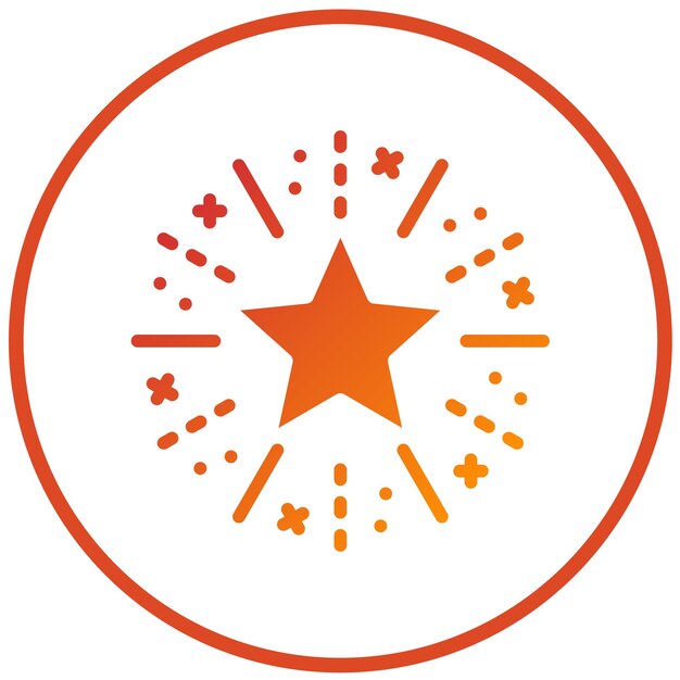 Diseño vectorial Estilo del icono de la estrella