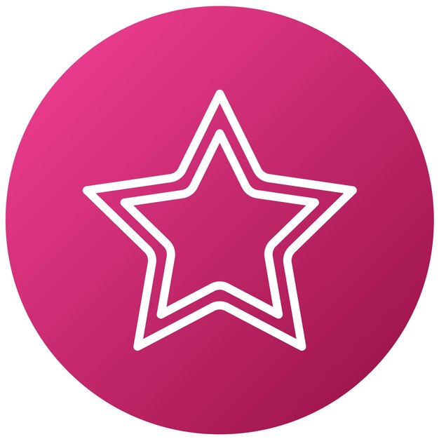 Diseño vectorial Estilo del icono de la estrella