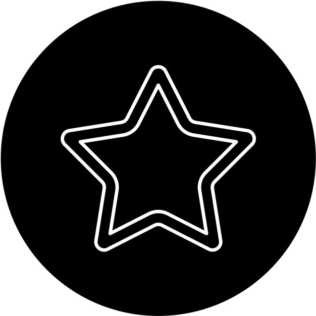 Diseño vectorial Estilo del icono de la estrella