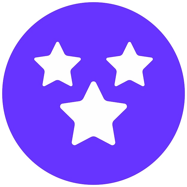 Diseño vectorial Estilo del icono de las estrellas