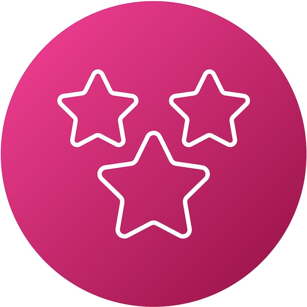 Diseño vectorial Estilo del icono de las estrellas