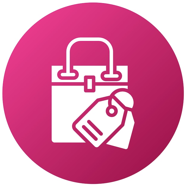 Diseño vectorial Estilo del icono de la etiqueta de compras