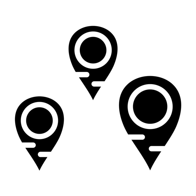Diseño vectorial Estilo del icono de etiqueta geográfica