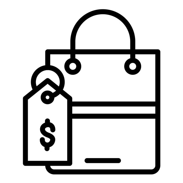 Diseño vectorial Estilo del icono de la etiqueta de precio