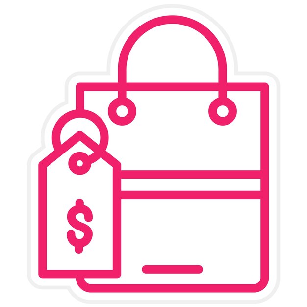 Diseño vectorial Estilo del icono de la etiqueta de precio