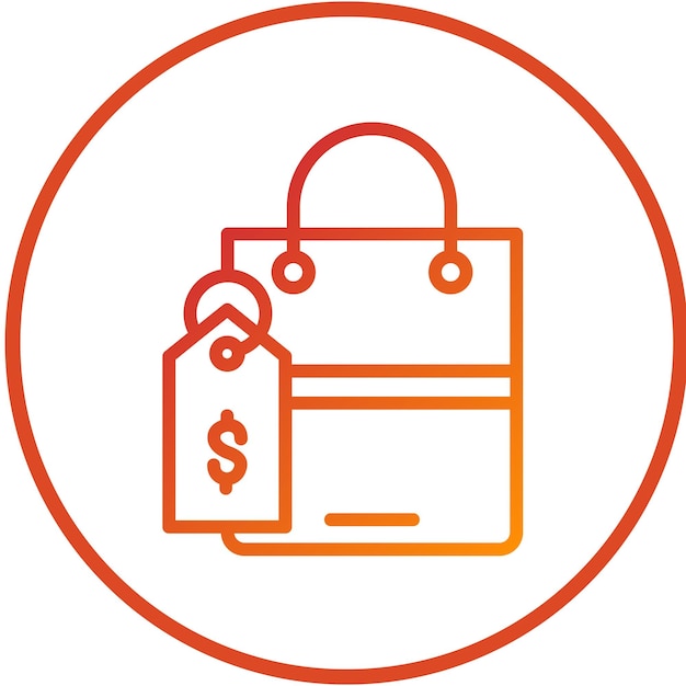 Diseño vectorial Estilo del icono de la etiqueta de precio