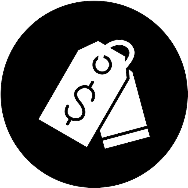 Diseño vectorial Estilo del icono de la etiqueta de precio