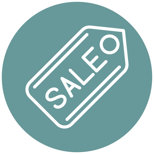Diseño vectorial Estilo del icono de la etiqueta de venta