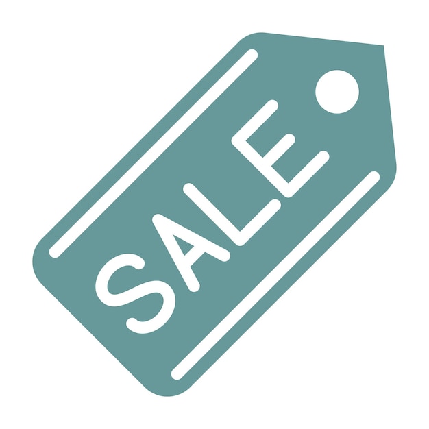 Diseño vectorial Estilo del icono de la etiqueta de venta