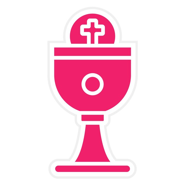 Diseño vectorial Estilo del icono de la Eucaristía