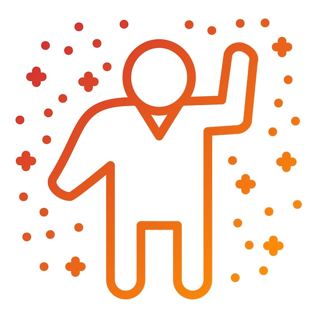 Diseño vectorial Estilo de icono de euforia encantador
