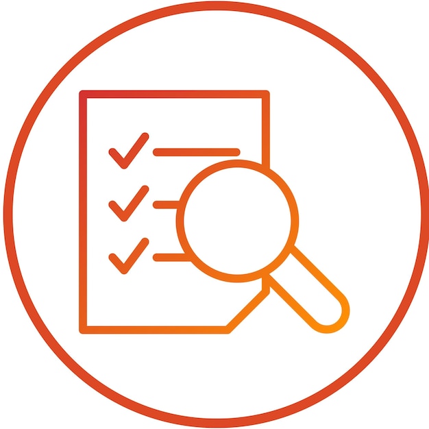 Diseño vectorial Estilo del icono de evaluación del maestro