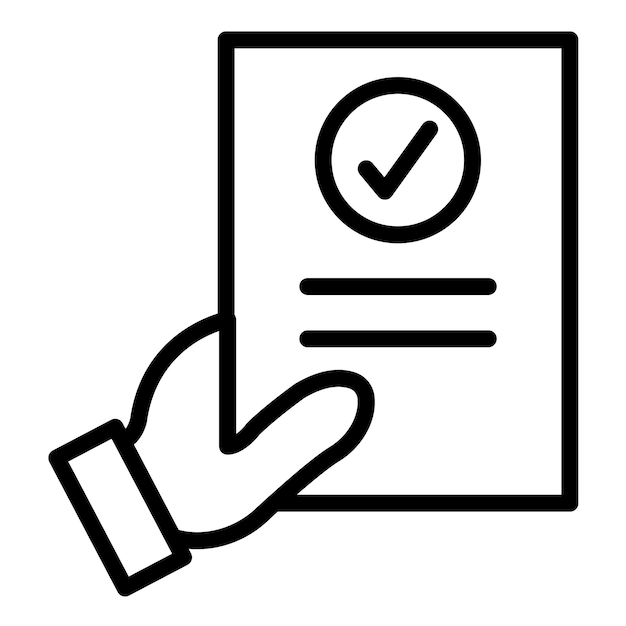 Diseño vectorial Estilo del icono de evaluación del maestro