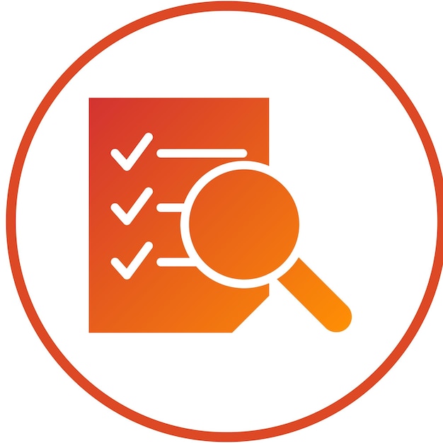 Diseño vectorial Estilo del icono de evaluación del maestro