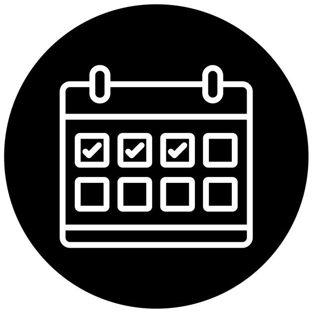 Diseño vectorial Estilo de icono de eventos diarios