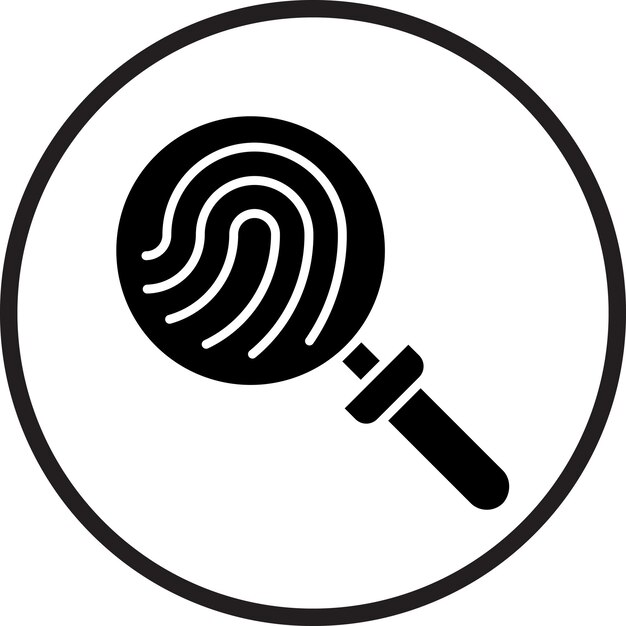 Diseño vectorial Estilo del icono de evidencia