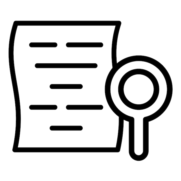 Diseño vectorial Estilo del icono de evidencia