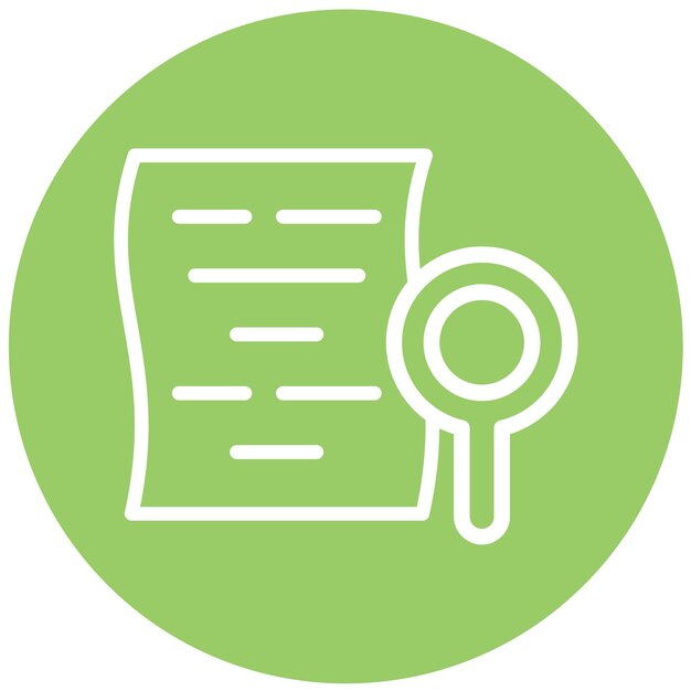 Diseño vectorial Estilo del icono de evidencia