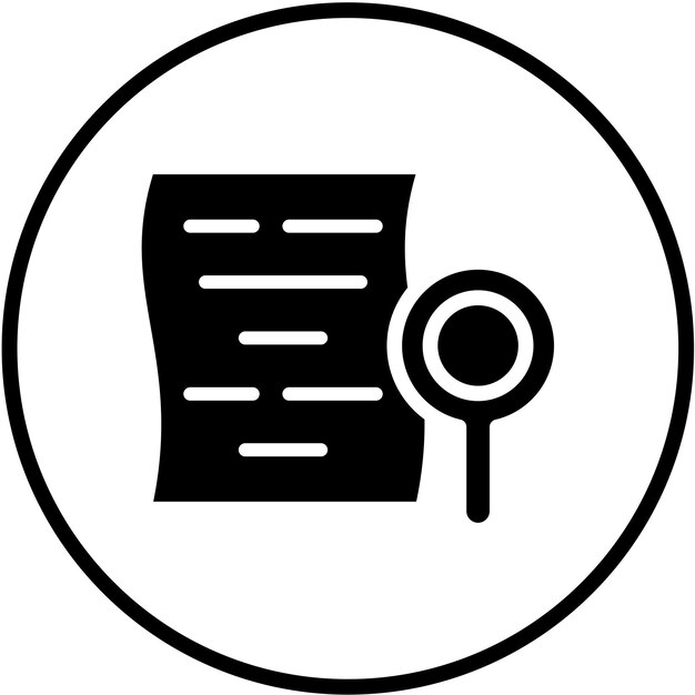 Diseño vectorial Estilo del icono de evidencia