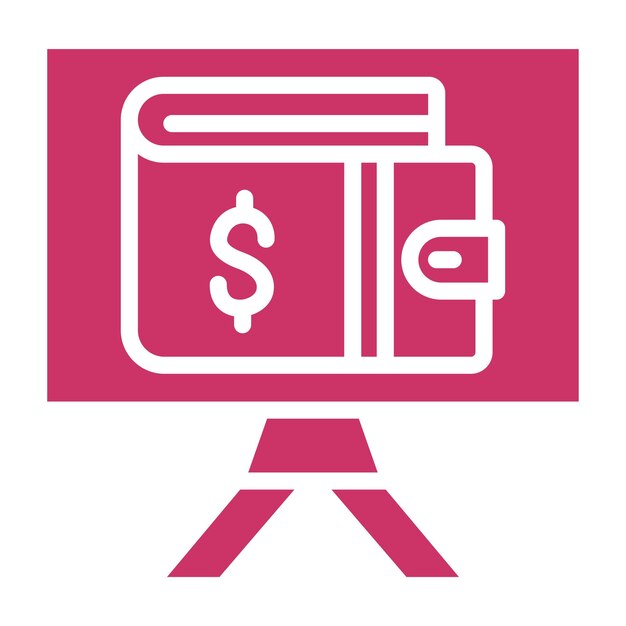 Diseño vectorial Estilo del icono de Ewallet