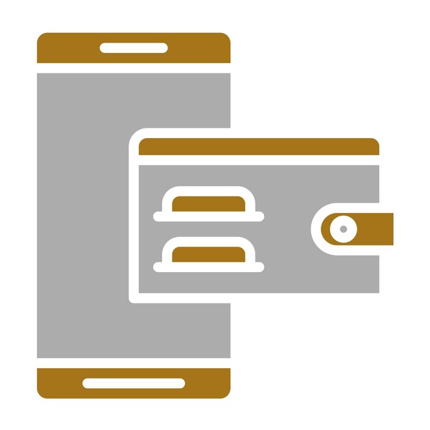 Diseño vectorial Estilo del icono de Ewallet