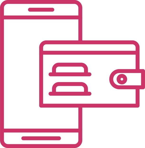 Diseño vectorial Estilo del icono de Ewallet