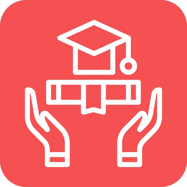 Diseño vectorial Estilo de icono de ex alumnos