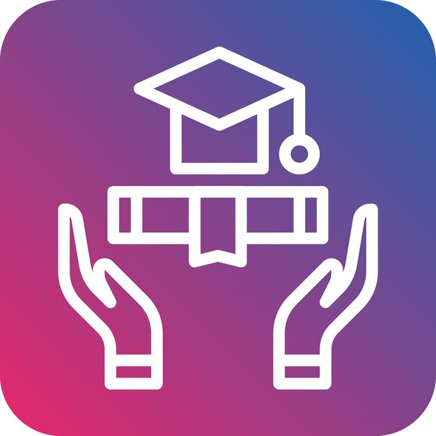 Diseño vectorial Estilo de icono de ex alumnos
