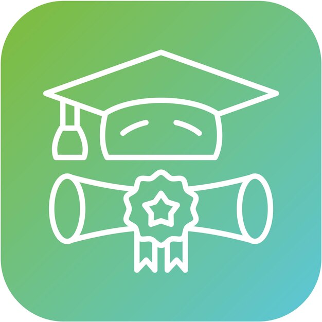 Diseño vectorial Estilo de icono de ex alumnos