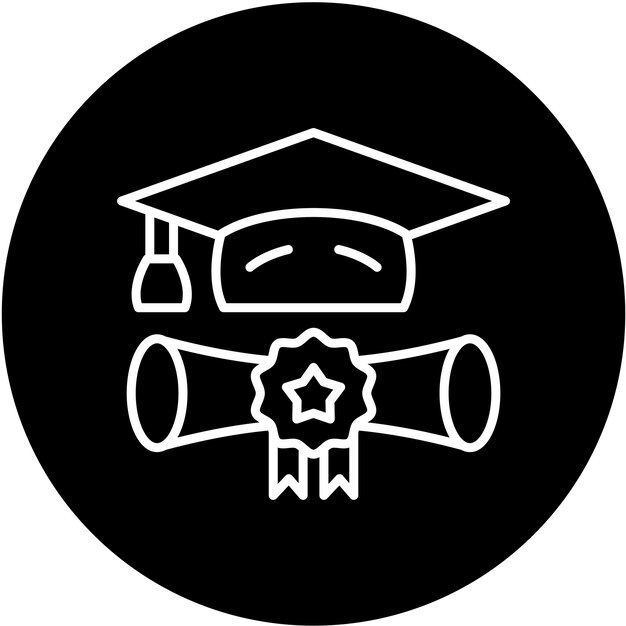 Diseño vectorial Estilo de icono de ex alumnos